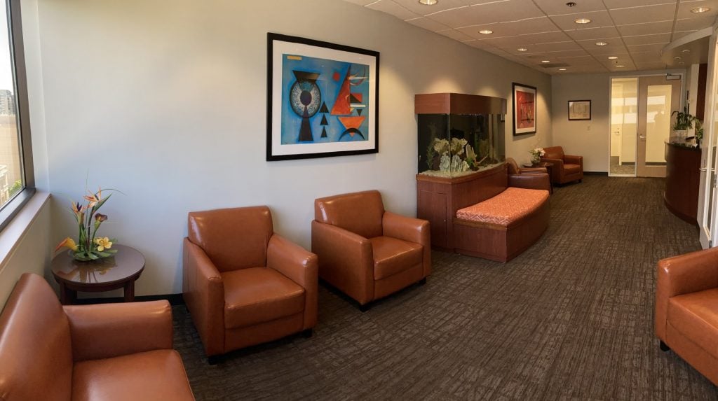 chairs and front desk - office photo